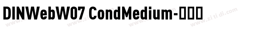 DINWebW07 CondMedium字体转换